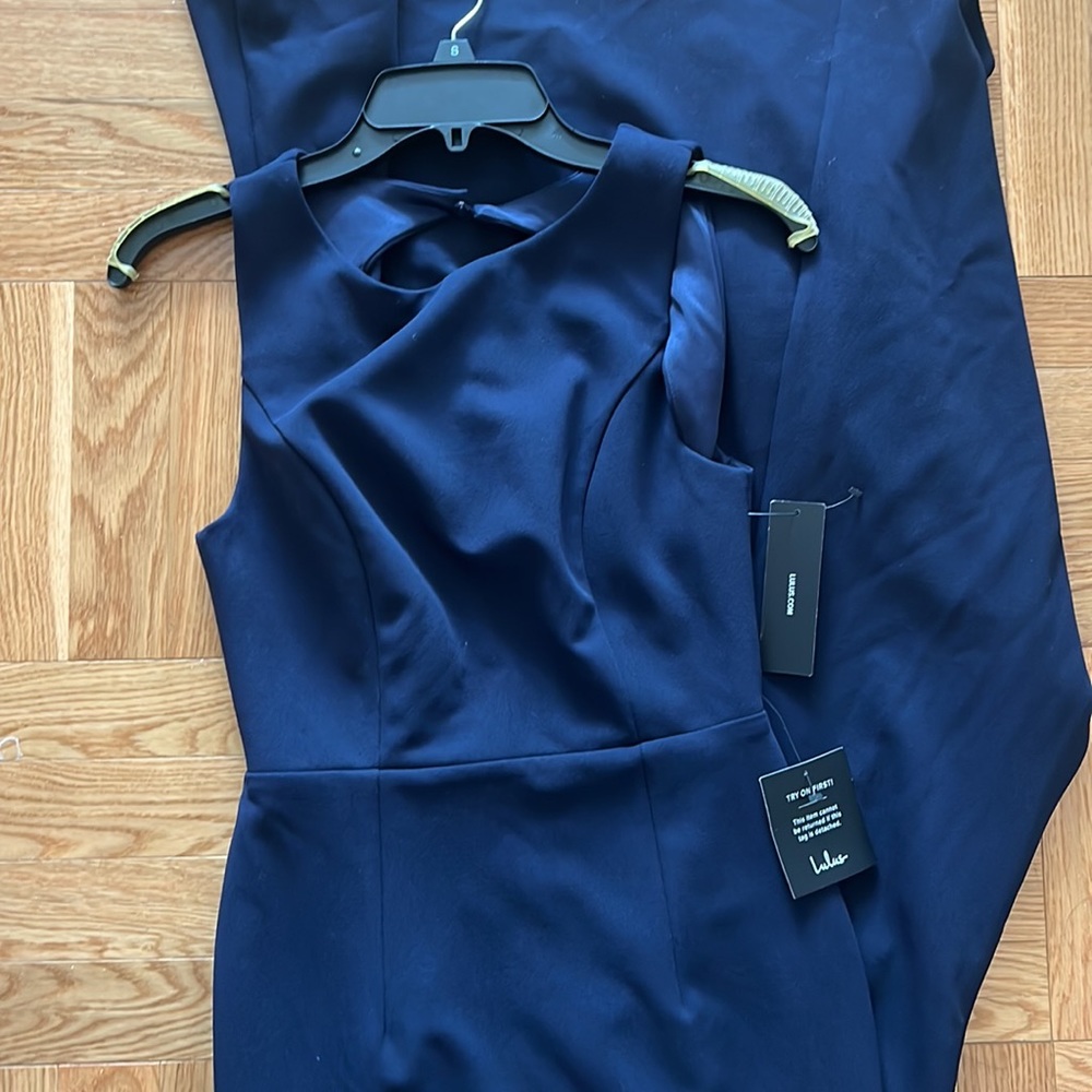 Lulus navy evening gown